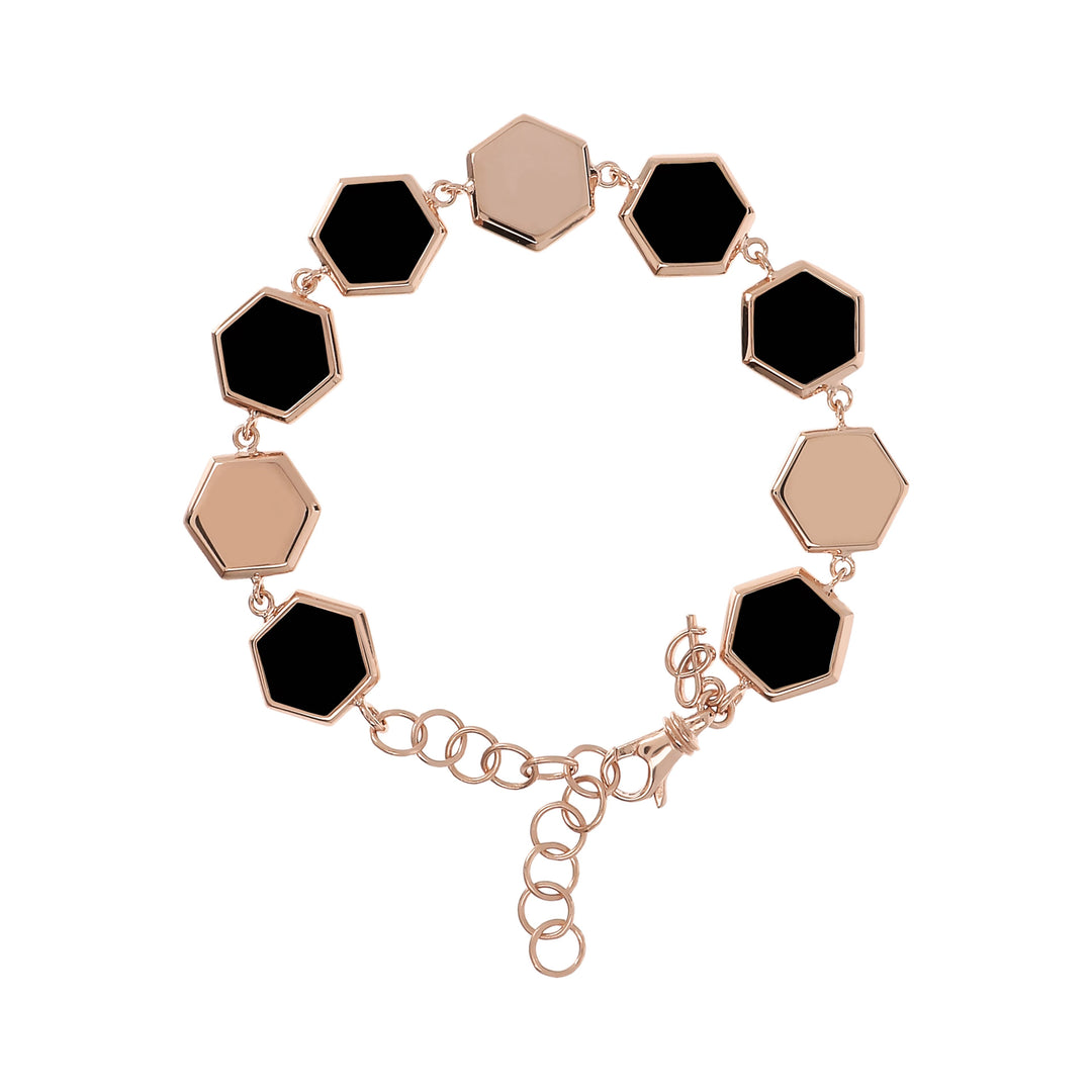 Bronzallure Multi Hexagonal Bracelet| The Jewellery Boutique