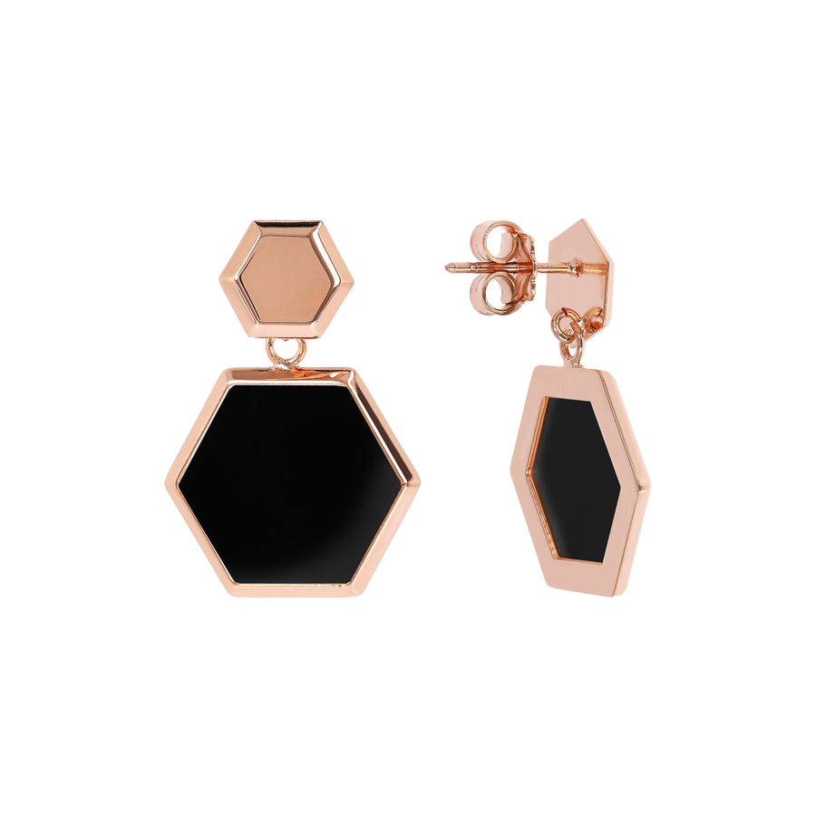 Bronzallure Hexagonal Dangle Earrings| The Jewellery Boutique