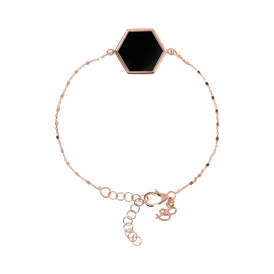 Bronzallure Cube Chain Bracelet with Hexagon| The Jewellery Boutique