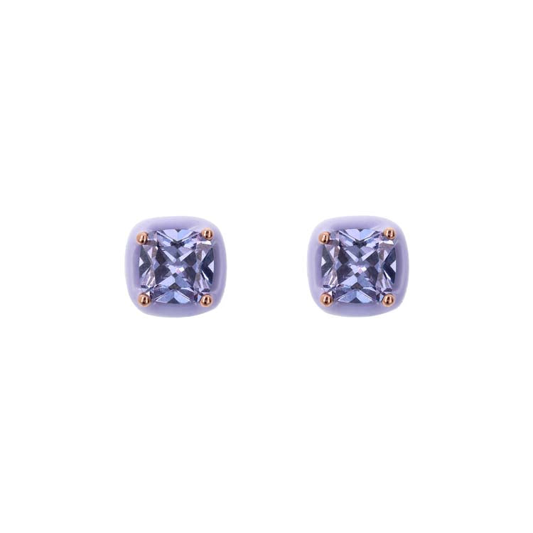 Bronzallure Altissima Purple Earrings - B & S Lyncris Jewellers