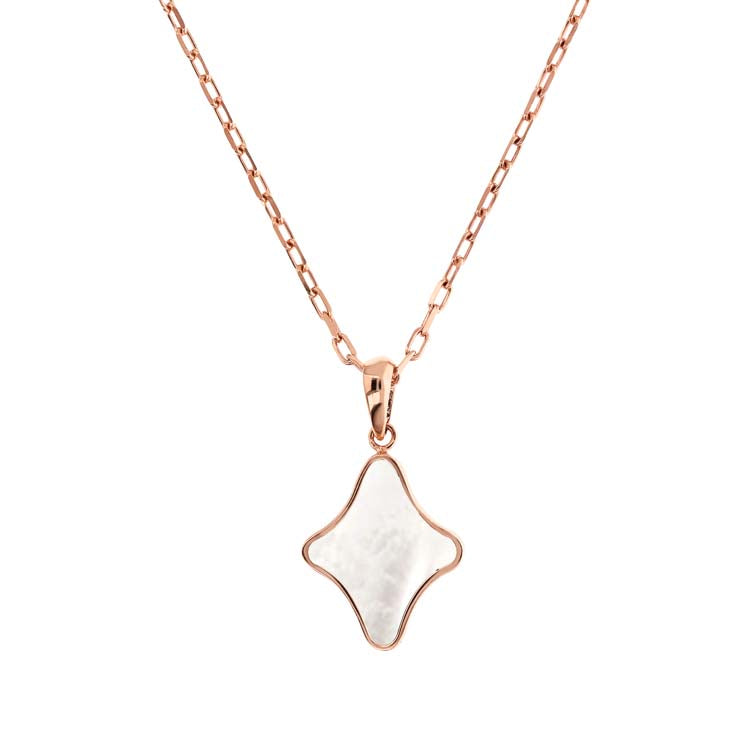 Bronzallure Alba White Mother of Pearl Necklace - B & S Lyncris Jewellers