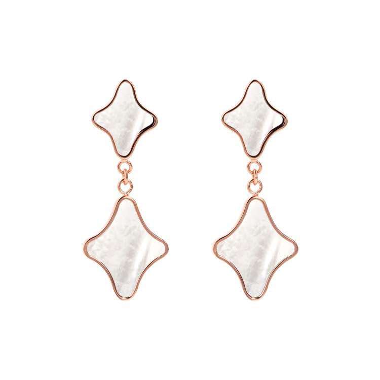 Bronzallure Alba White Mother of Pearl Earrings - B & S Lyncris Jewellers