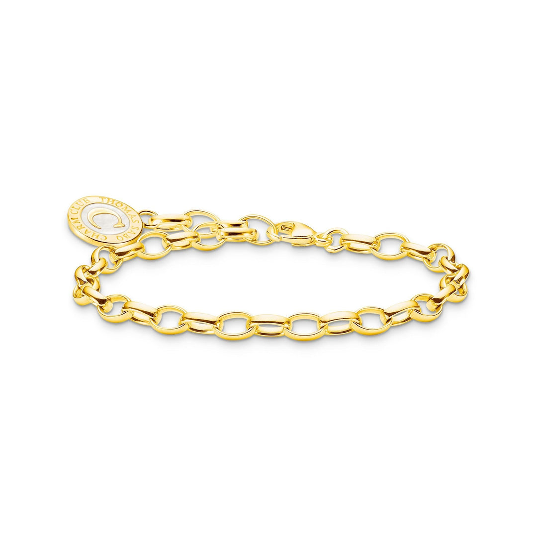 THOMAS SABO Charm Bracelet with Cold Enamel Gold Plated
