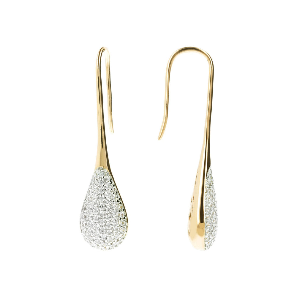 Bronzallure PavÃ© Drop Golden Earrings| The Jewellery Boutique