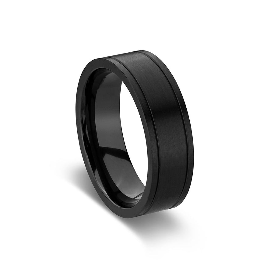 BLAZE Men's Black Zirconium Ring - Lyncris Jewellers