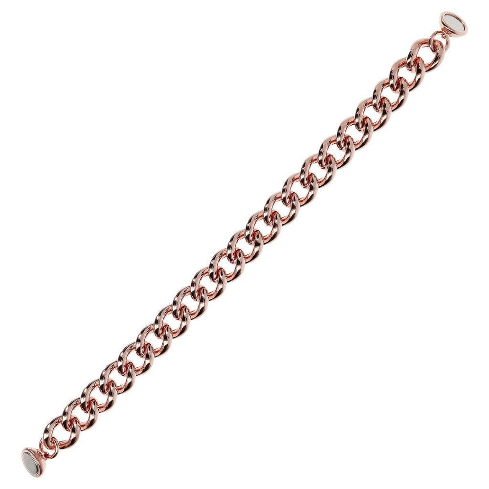 Bronzallure Curb Link Bracelet with Magnetic Clasp