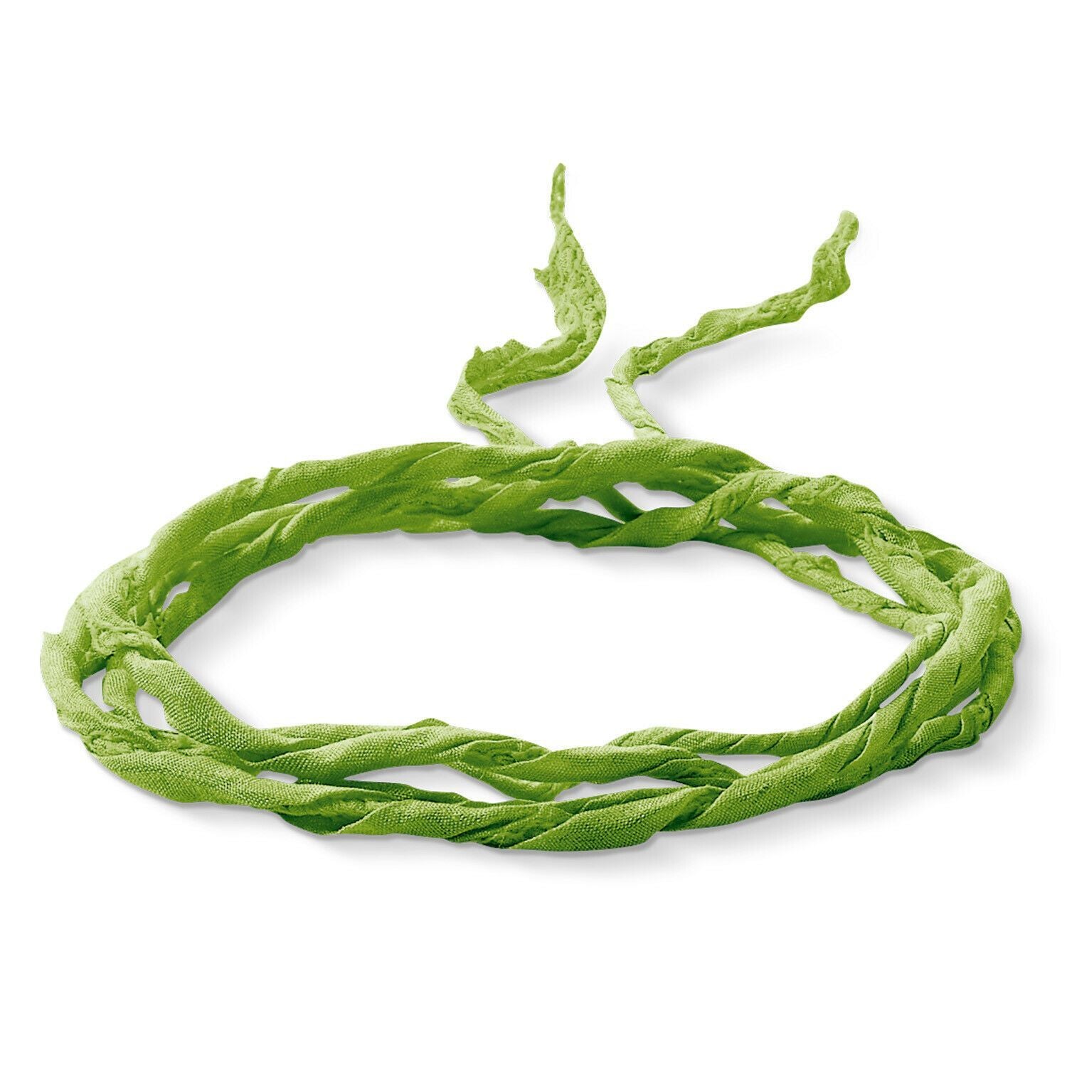 Silk Ribbon Necklace Green